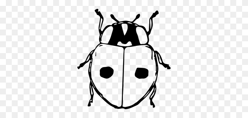 316x340 Dung Beetle Scarabs Ancient Egypt - Ladybug Clipart Black And White