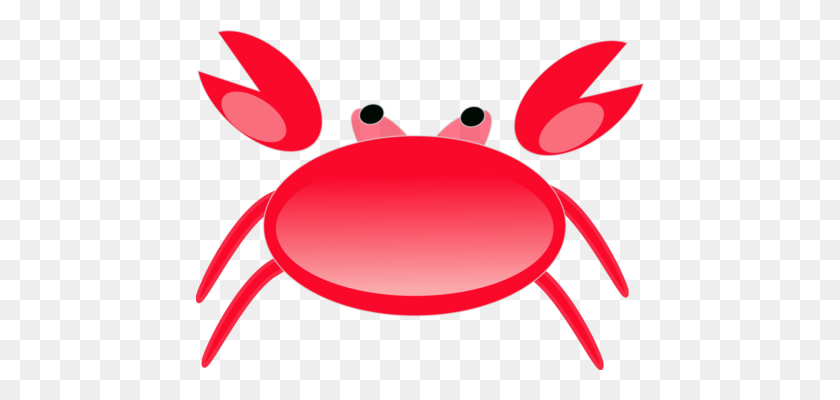 448x340 Dungeness Crab - Краб Черно-Белый Клипарт