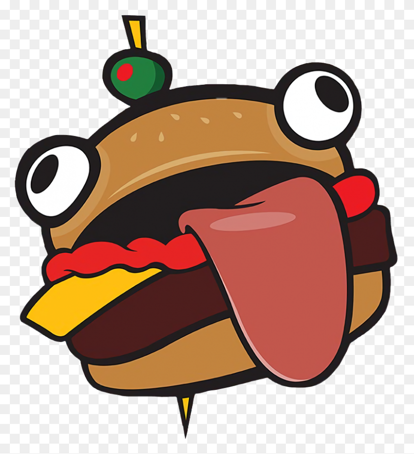 802x886 Durrburger Burger Fortnite Videogame Gaming Game Food - Fortnite Clipart