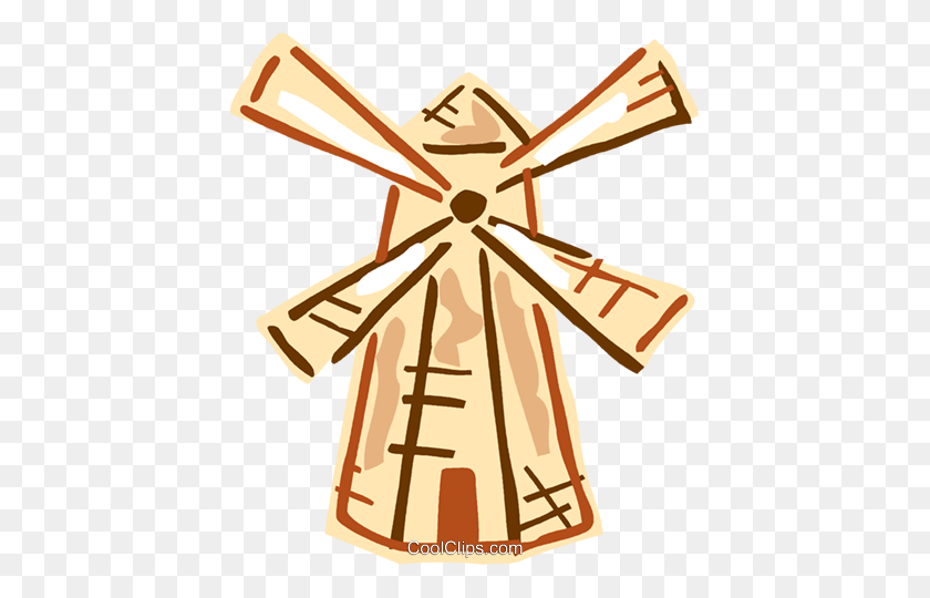 423x480 Dutch Windmill Royalty Free Vector Clip Art Illustration - Windmill Clipart