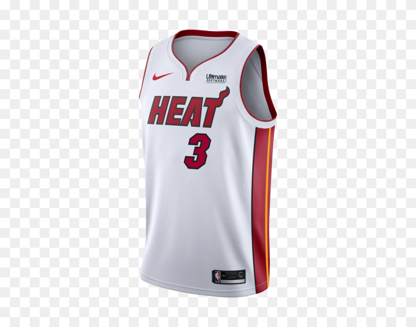 600x600 Dwyane Wade Nike Miami Heat Association White Swingman Jersey - Dwyane Wade PNG