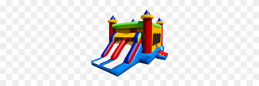 250x220 Dynamic Double Bounce House Large Jumping Area And Two Slides - Bounce House PNG
