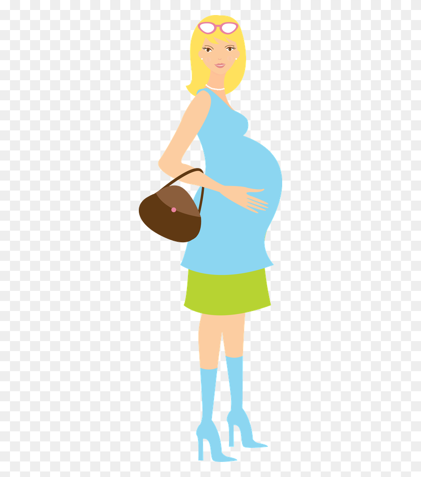 286x891 E - Mother And Baby Clipart