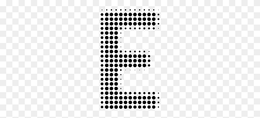 190x324 E Letter Dots Grid - Dot Grid PNG