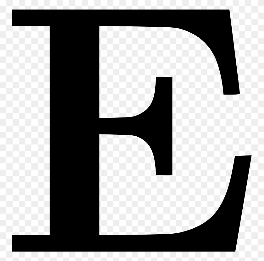 763x771 E Letter Logo Png - Fancy Underline PNG