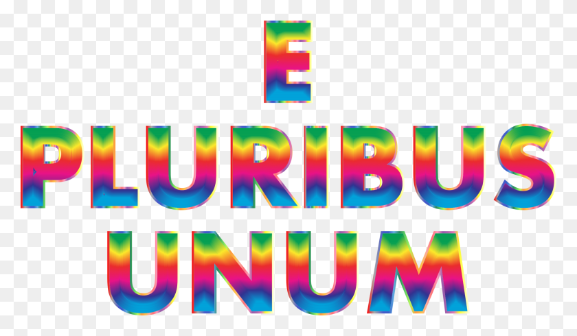 2282x1260 E Pluribus Unum Rainbow Typography No Background Icons Png - Rainbow Background PNG