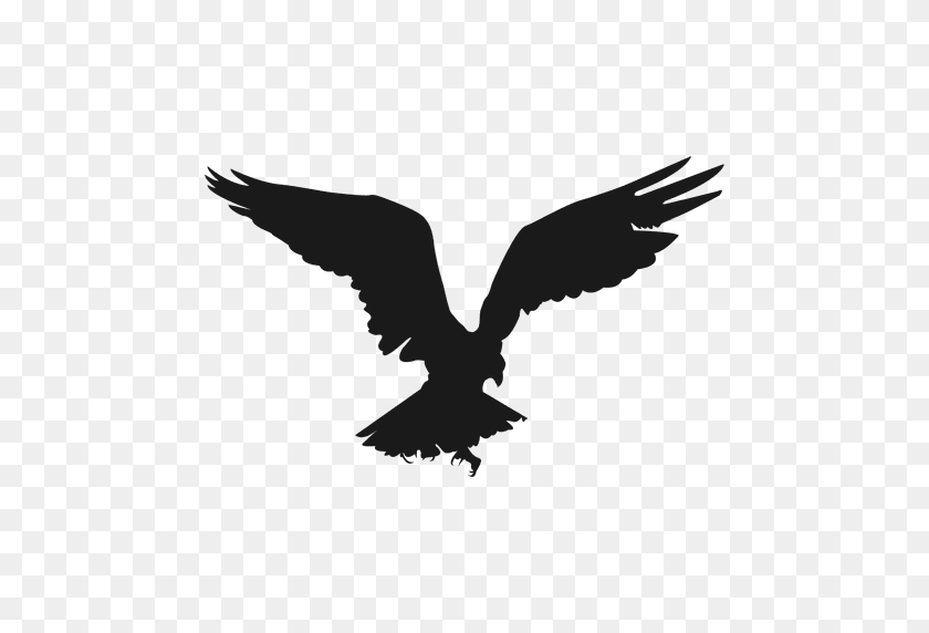 512x512 Eagle Bird Flying Silhouette - Eagle Silhouette PNG