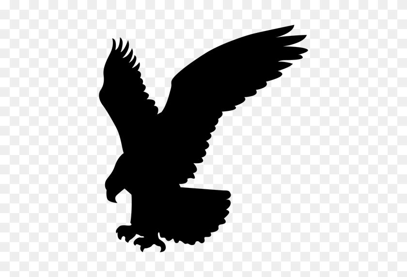 512x512 Eagle Catching Silhouette - Eagle Silhouette PNG