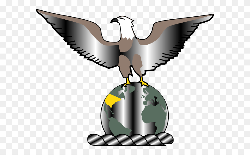 600x461 Eagle Over Globe Clip Art - Peregrine Falcon Clipart