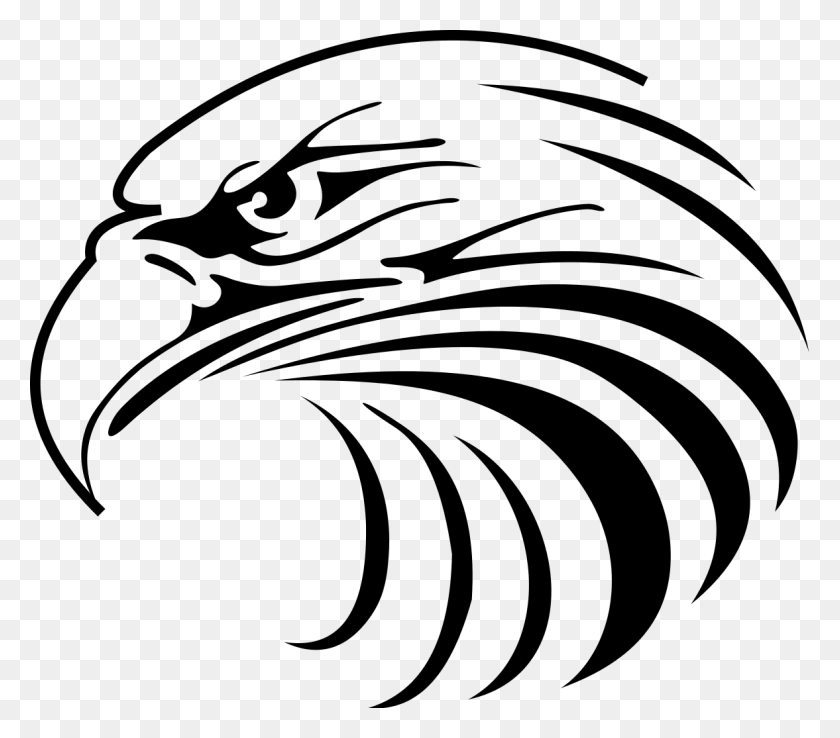1177x1024 Mascota De La Escuela Del Águila - Imágenes Prediseñadas De Los Águilas De Filadelfia En Blanco Y Negro