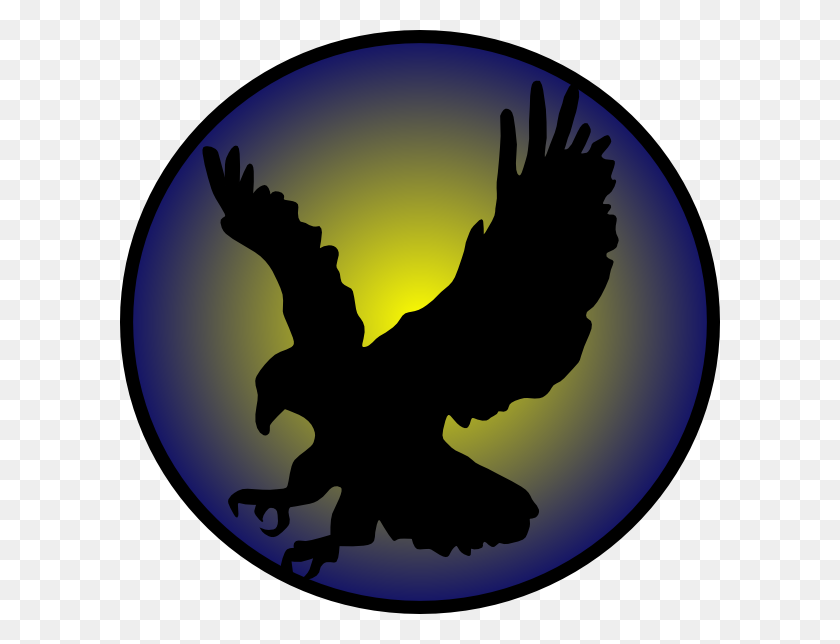 600x584 Imágenes Prediseñadas De Silueta De Águila En Azul - Imágenes Prediseñadas De Silueta De Águila