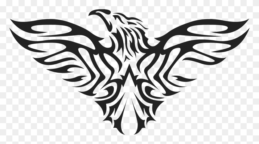 2454x1284 Eagle Symbol Png Clipart - Sleeve Tattoo PNG