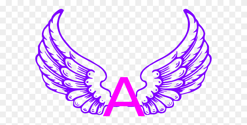 600x366 Eagle Wings With Letter A Clip Art - Eagle Wings Clipart