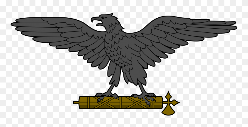 2000x952 Eagle With Fasces - Eagle PNG