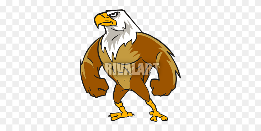 325x361 Eagles Clipart Flexing For Free Download On Ya Webdesign - Eagle Mascot Clipart