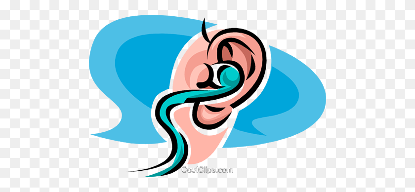 480x329 Ear With A Hearing Aid In It Royalty Free Vector Clip Art - Hearing Aid Clip Art