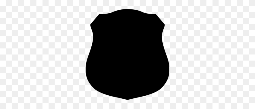 276x300 Eared Shield Clip Art - Police Shield Clipart
