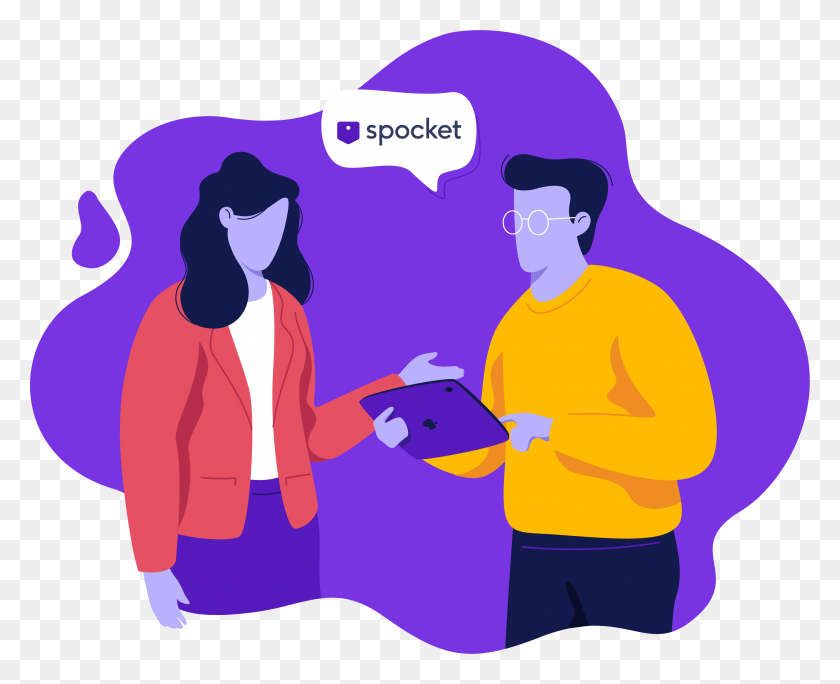 2836x2269 Earn With Spocket, Join Our Free Affiliate Program - Conversation Between Two People Clipart