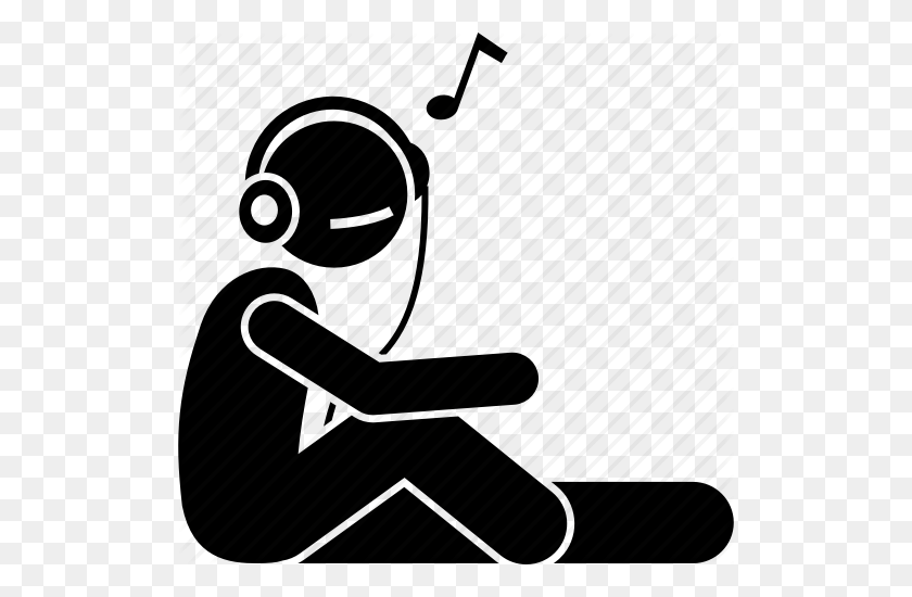 512x490 Earphone, Headset, Listening, Man, Music, Song Icon - Listening PNG