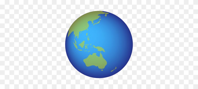 320x320 La Tierra De Asia Emojidex - Mundo Emoji Png