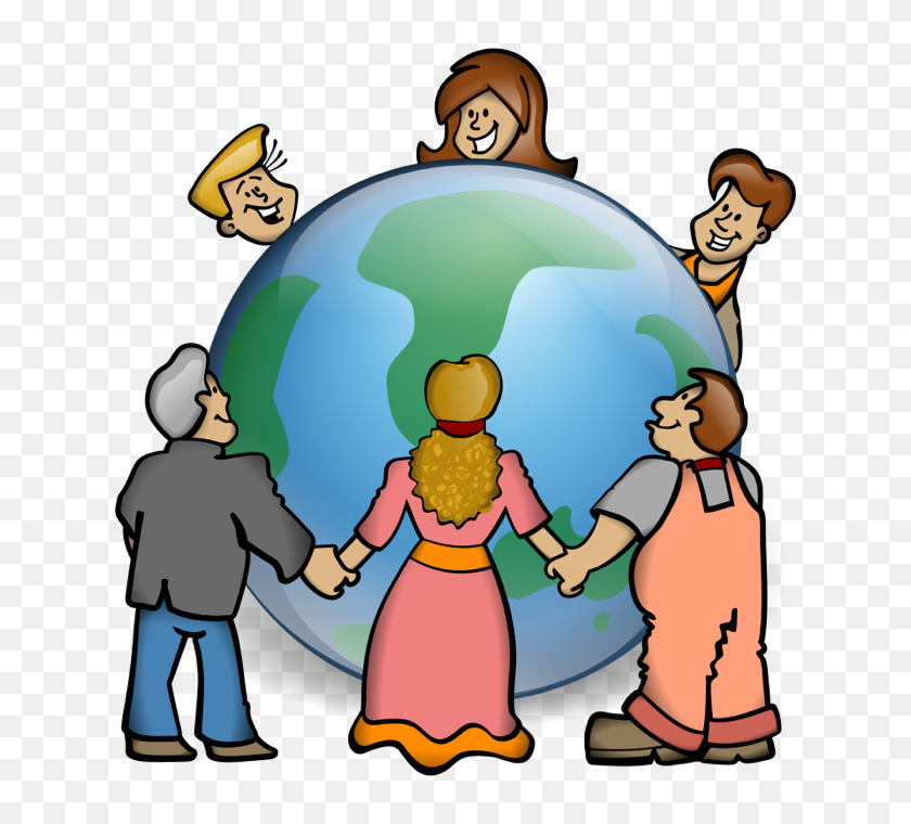 700x700 Earth Clipart With People From Around The World Clip Art Images - Peace On Earth Clipart