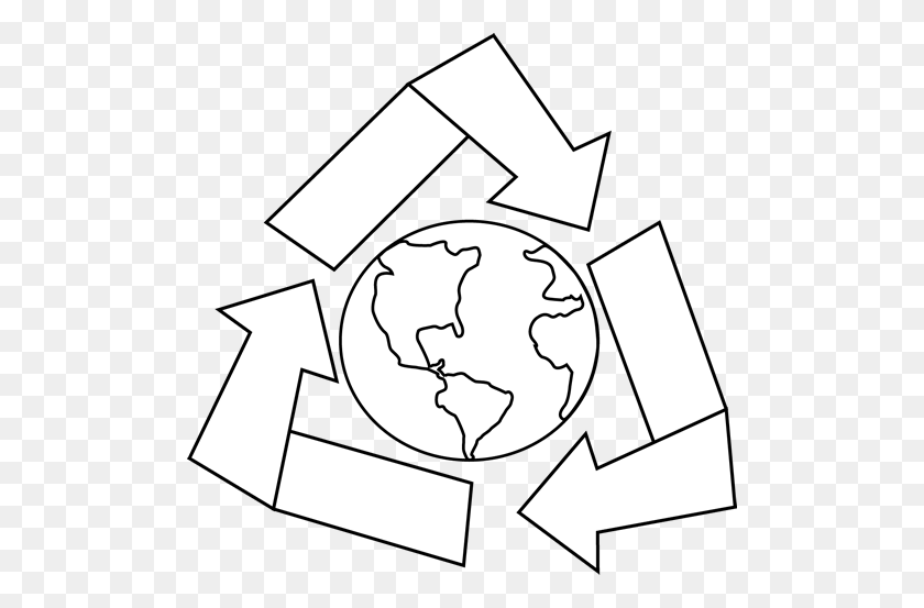 500x493 Earth Day Clip Art - Nature Clipart Black And White