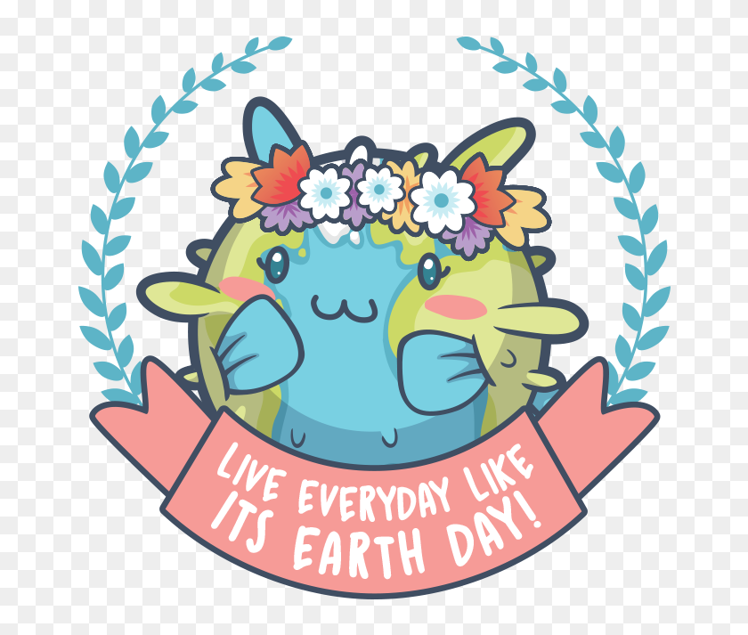 686x653 Earth Day Every Day Byte Size Treasure - Earth Day PNG