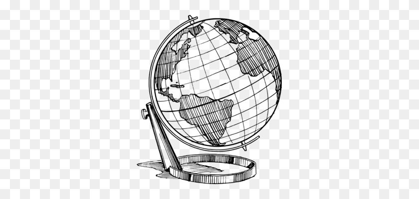 291x340 Earth English Grammar Coordinate System Drawing - Earth Clipart Black And White