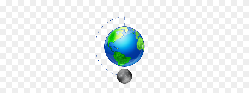 256x256 Земля, Полнолуние, Луна, Значок Фазы - Полнолуние В Png