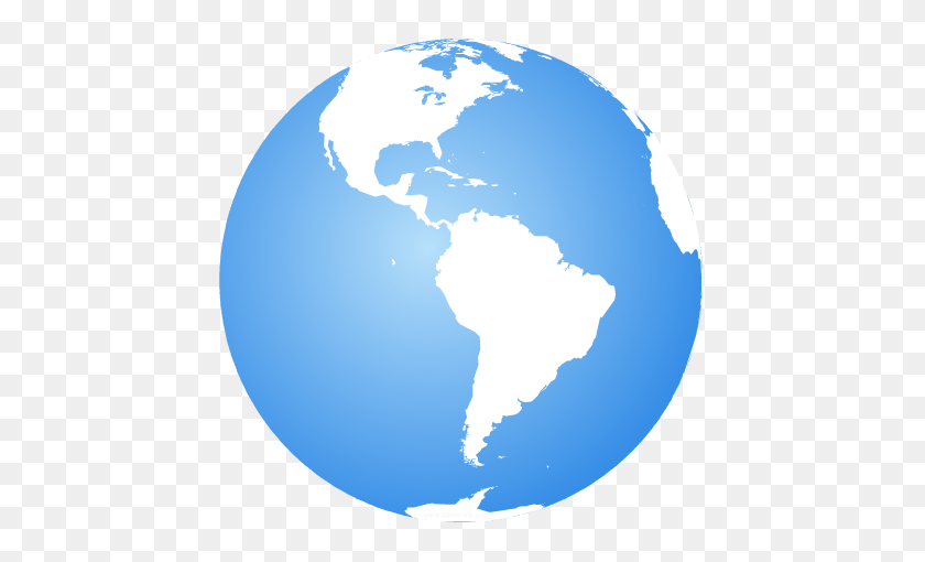 450x450 Earth Globe Centered On Latin America - South America PNG