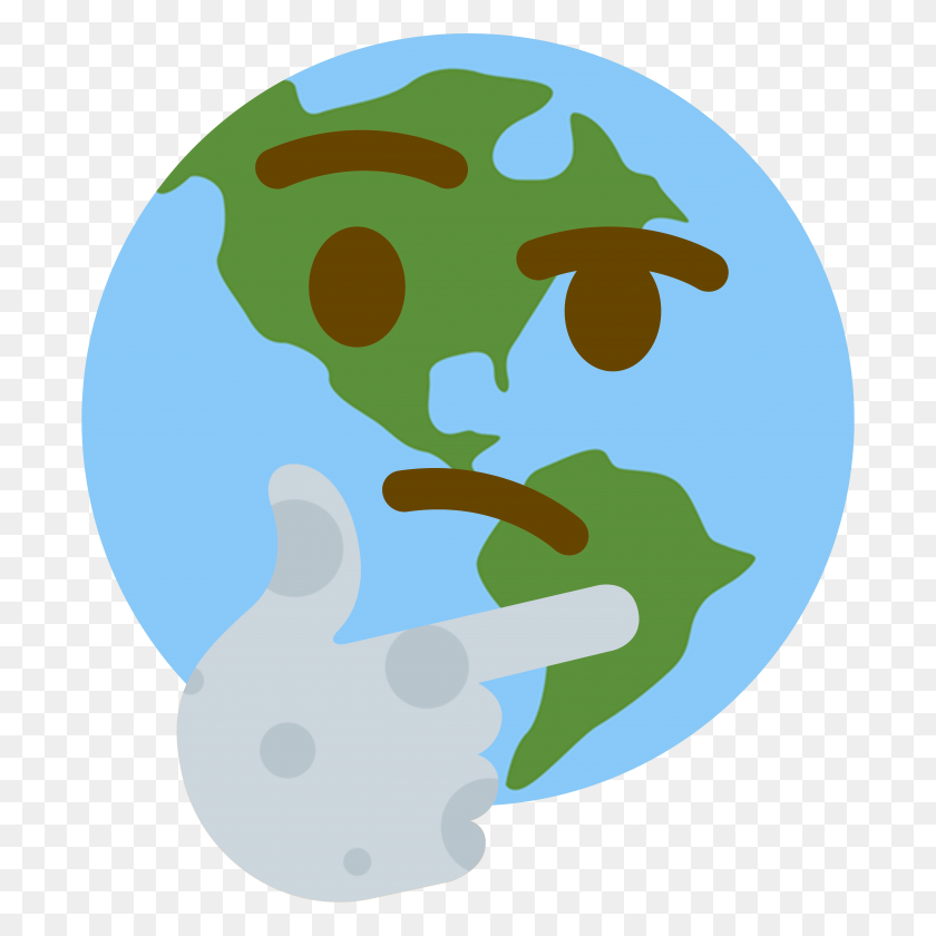 5000x5000 Earth Hmm Thinking Face Emoji Know Your Meme - World Emoji PNG