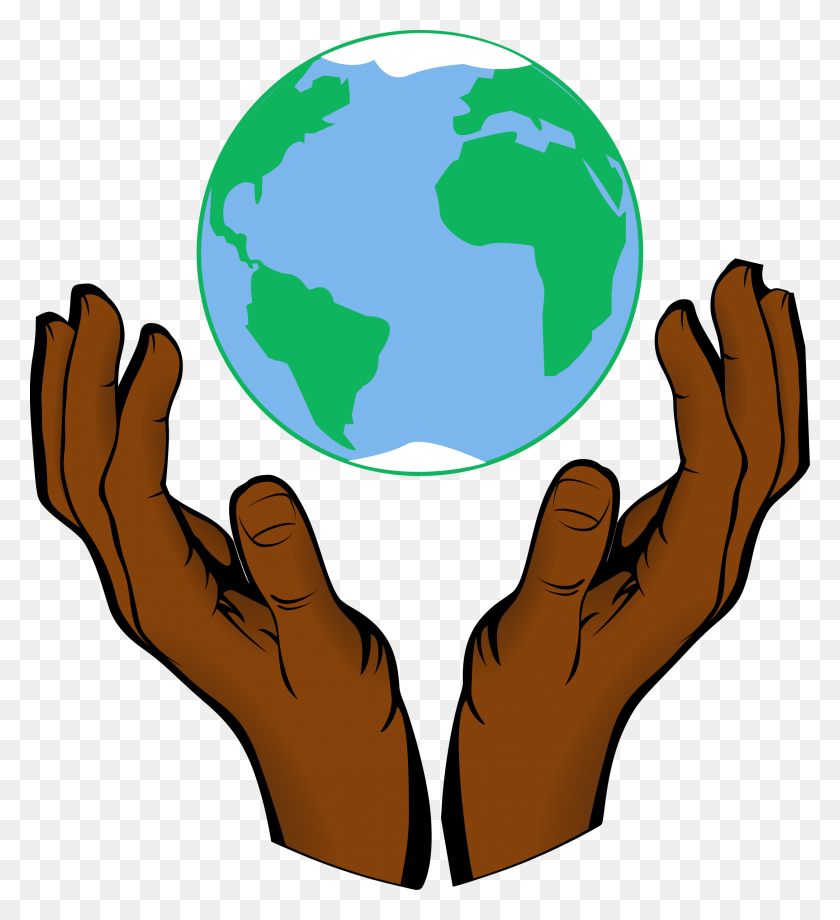 2175x2400 Earth Holding Hands Clip Art Download - Globe Clipart Transparent