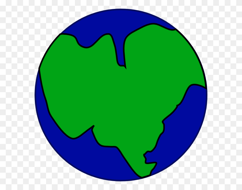 600x600 Earth With One Continent Clip Art - Pangea Clipart