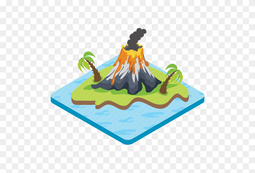 512x512 Terremoto, Explosión, Magma, Erupción Volcánica, Icono De Volcán - Clipart De Erupción Volcánica