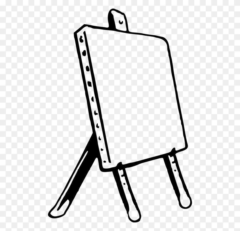 504x750 Easel Art Painting Drawing - Sketchbook Clipart