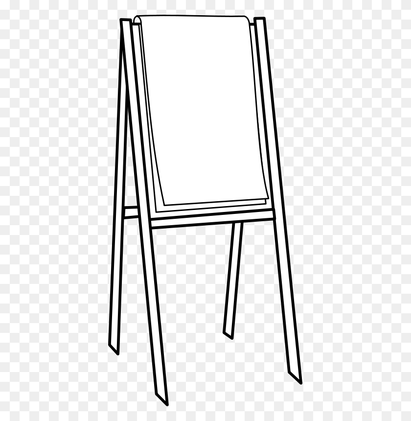 397x800 Easel Clipart Black And White - Slate Clipart