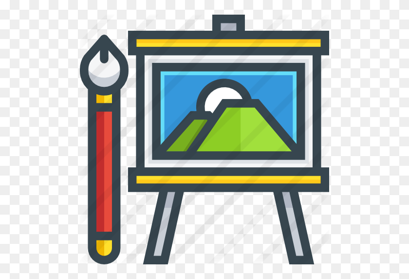 512x512 Easel Painting - Paint Easel Clipart
