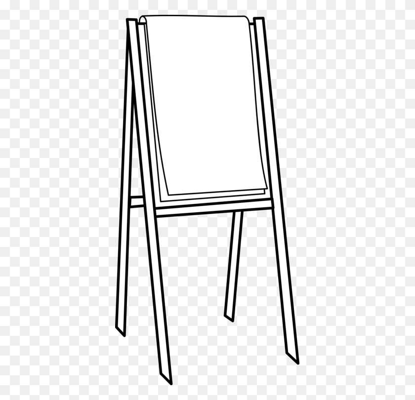 373x750 Easel Painting Art Drawing Black And White - Painting Clipart Black And White