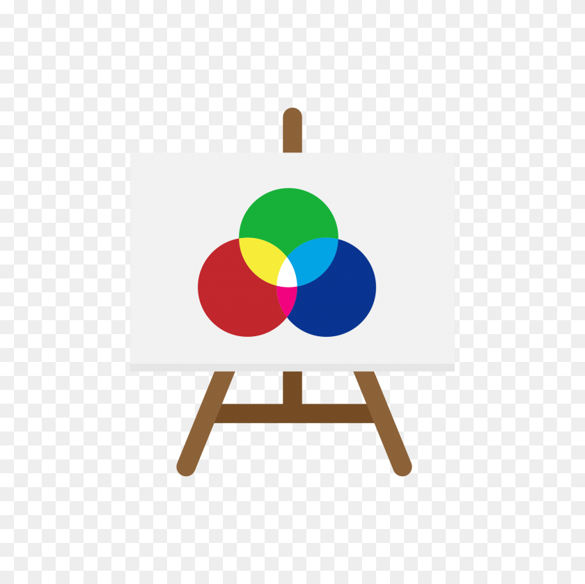 2000x2000 Easel With Canvas Flat Icon Vector - Easel PNG