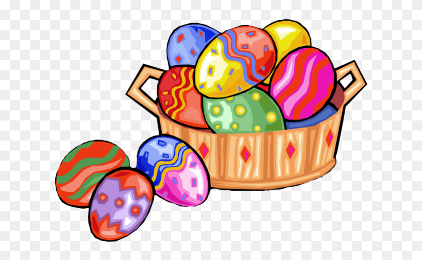 640x458 Easter Basket Clipart - Easter Egg Basket Clipart