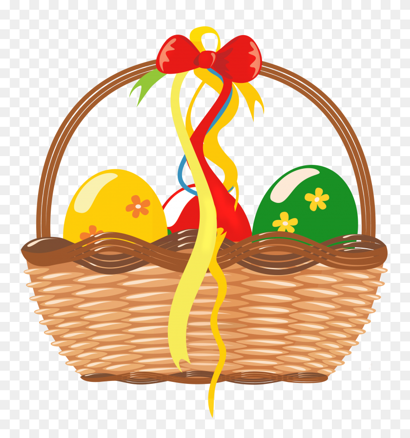 2900x3119 Easter Basket With Eggs Png Clipart Gallery - Raffle PNG