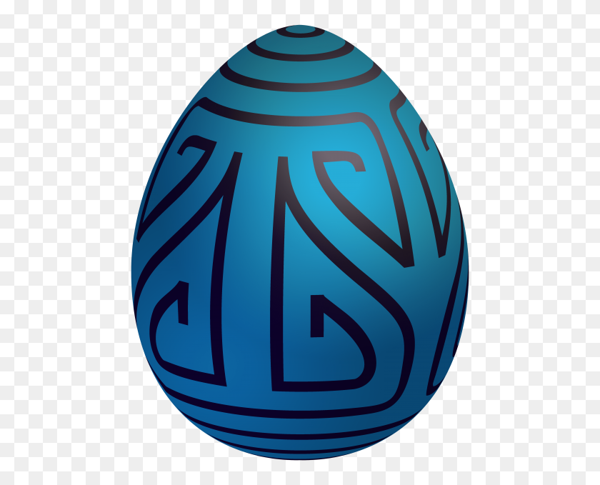 480x619 Huevo De Pascua Azul Decorativo Png - Free Easter Egg Hunt Clipart