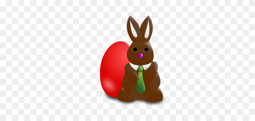 340x340 Easter Bunny Blue Easter Egg - Chocolate Bunny Clipart