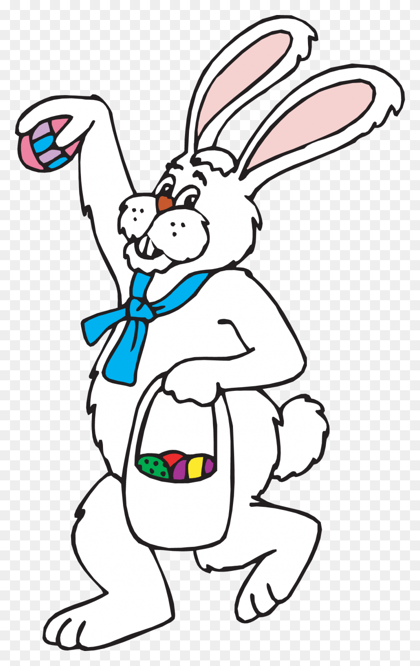 1383x2254 Easter Bunny Clip Art Frame - Cute Easter Bunny Clipart