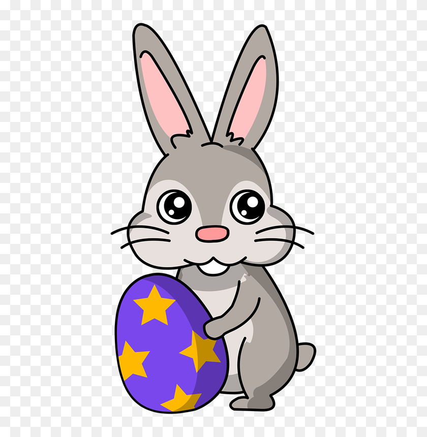 507x800 Easter Bunny Clip Art Free Download Free Clipart - Free Egg Clipart