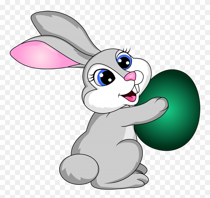 6000x5637 Easter Bunny Clipart - Bunny Clipart Free