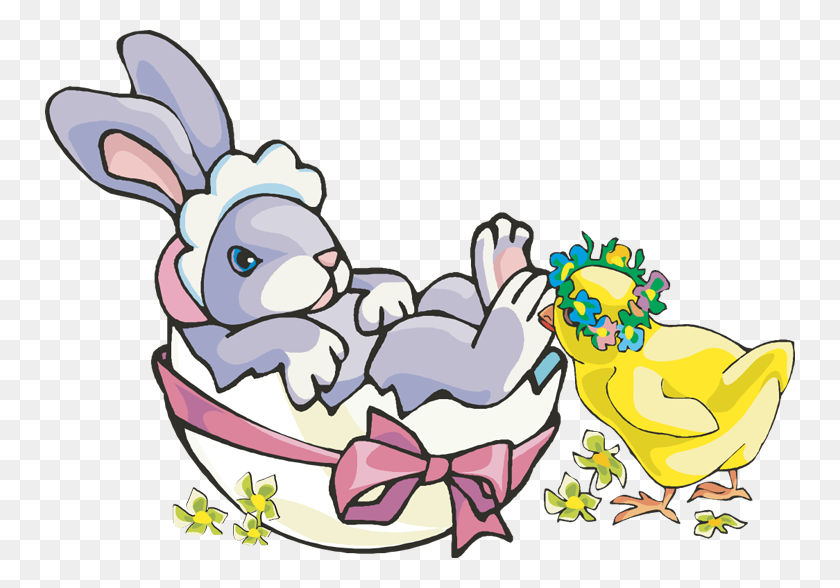 750x528 Easter Bunny Clipart Chick - Easter Bunny Clipart