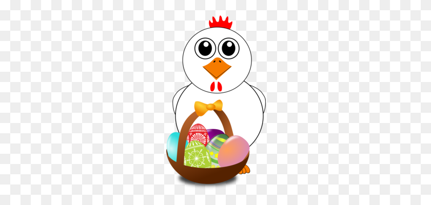 196x340 Easter Bunny Easter Egg Egg Decorating - Basket Of Eggs Clipart