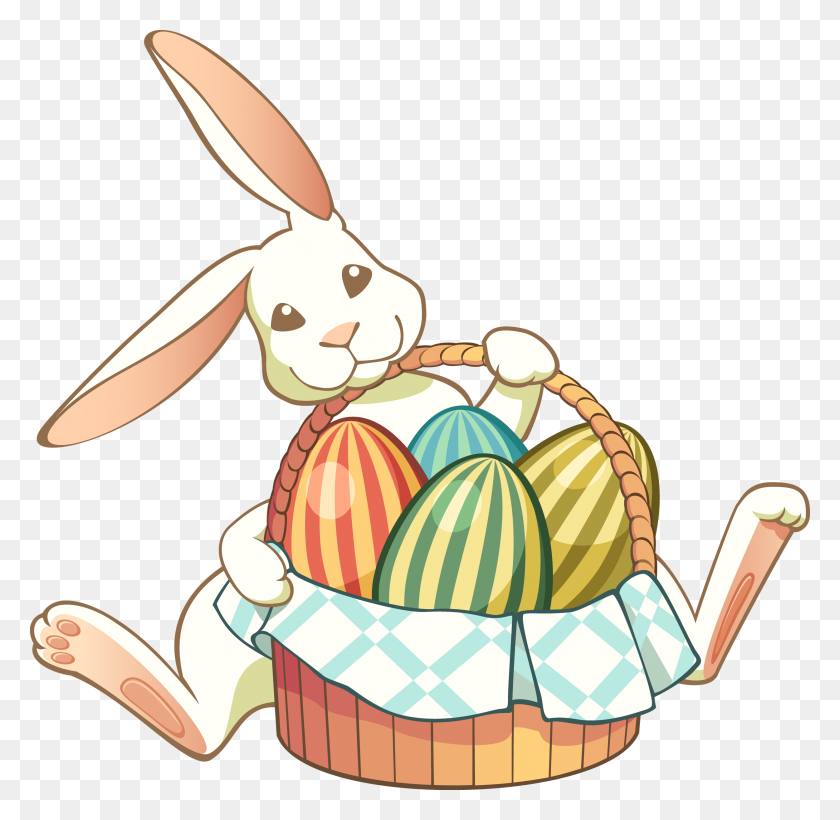 2500x2436 Пасхальный Кролик С Яйцом Png Картинки Лучший Веб-Клипарт Касательно - Бесплатный Кролик Клипарт