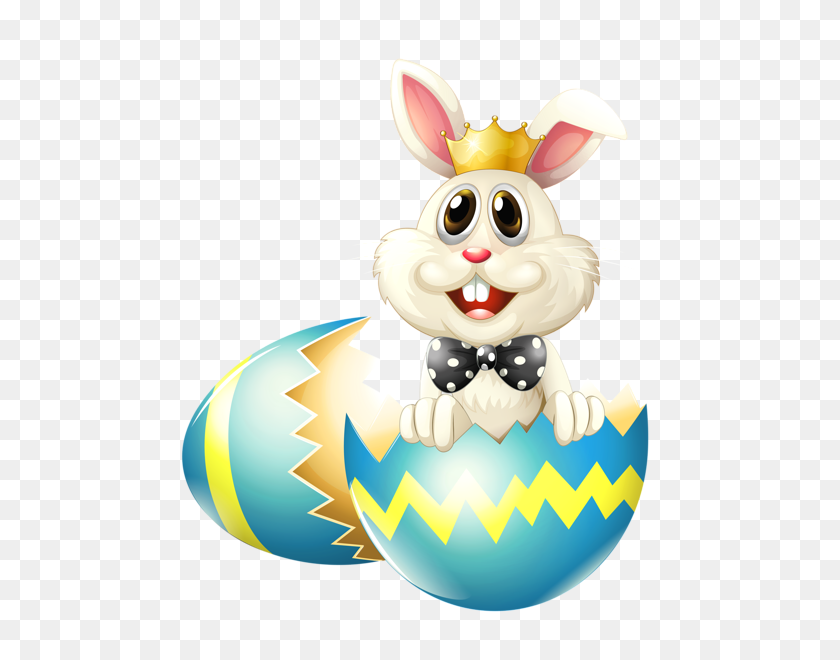 521x600 Easter Bunny With Crown Png Clipart Picture - Transparent Crown PNG